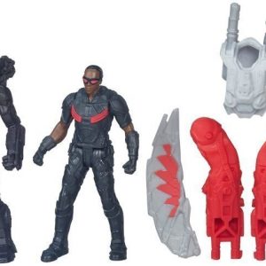 Captain America Team VS Team Figure Marvels Falcon VS Marvels War Machine 6 cm