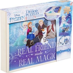 Disney Frozen Wood Puzzle 3 kpl