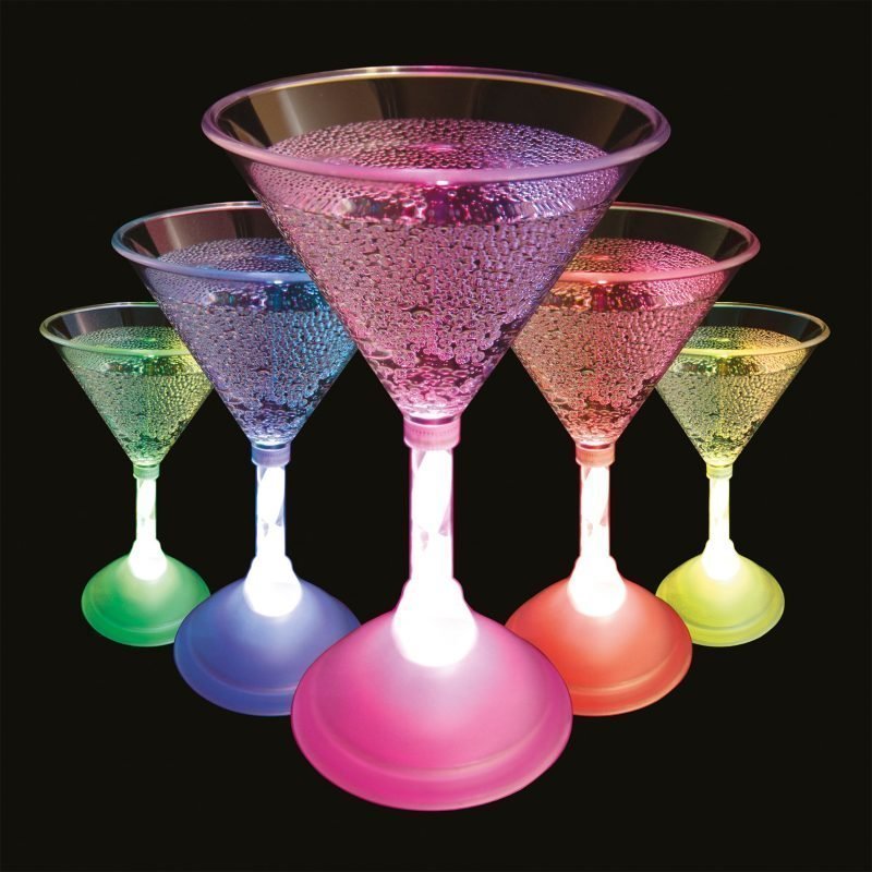 Flashing LED Cocktail Glass