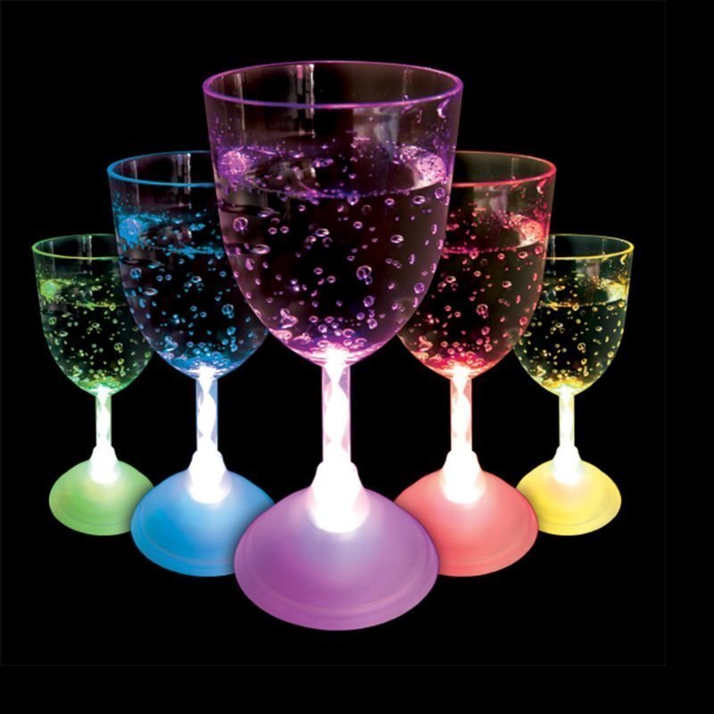 Flashing LED Wine Glass