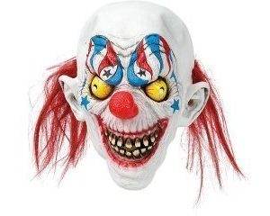 Latex mask clown with teeth