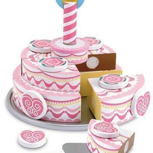 Melissa & Doug Leikkiruokaa Wooden Triple-layer Party Cake