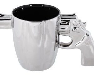 Mugg with revolver handle