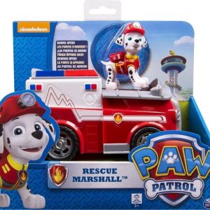 Paw Patrol Basic Vehicle With Pup Rescue Marshall