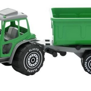 Plasto Traktori perävaunulla Vihreä