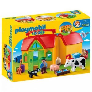 Playmobil 1.2.3 Maalaistalo Ja Eläimet