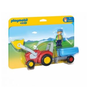 Playmobil 1.2.3 Traktori Ja Peräkärry