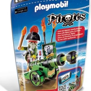 Playmobil Pirates Merirosvokapteeni ja vihreä kanuuna