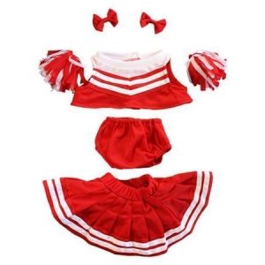 Punainen cheerleader-puku 40 cm