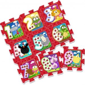 Puzzle play mat Figures and countryside animals 9 pcs