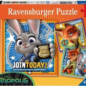 Ravensburger Palapeli Disney Zootropolis 3 x 49 palaa