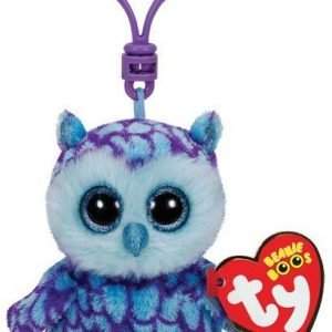 Ty Oscar Blue / Purple Owl Clip Pehmoeläin